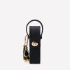 Black Textured Twist Lock with Tassel Hand Sanitizer Spray Holder